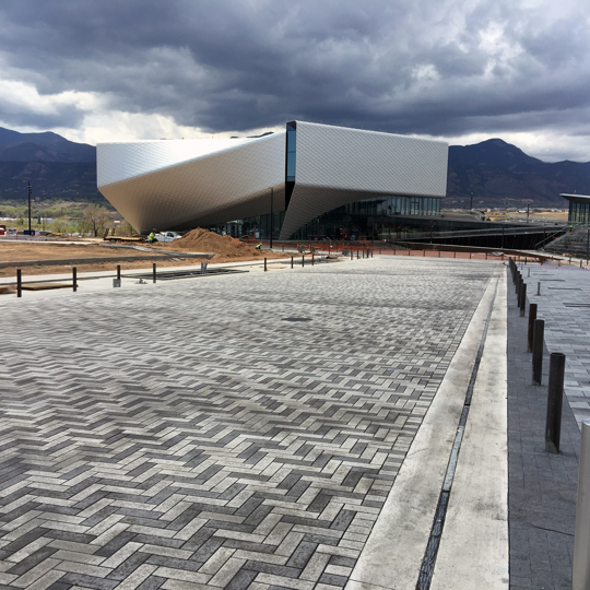 Walkway with Slotted Drain pipe.