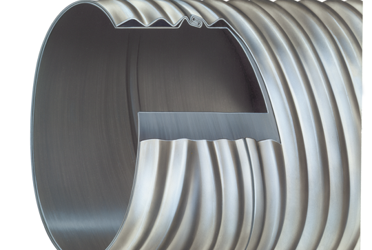 Illustration of Smooth Cor corrugated metal pipe.