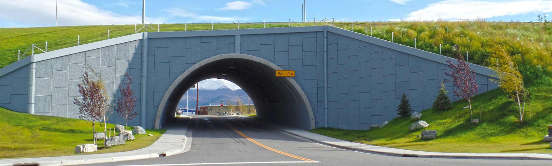 A buried bridge made from the Bridgecor modular bridge system.